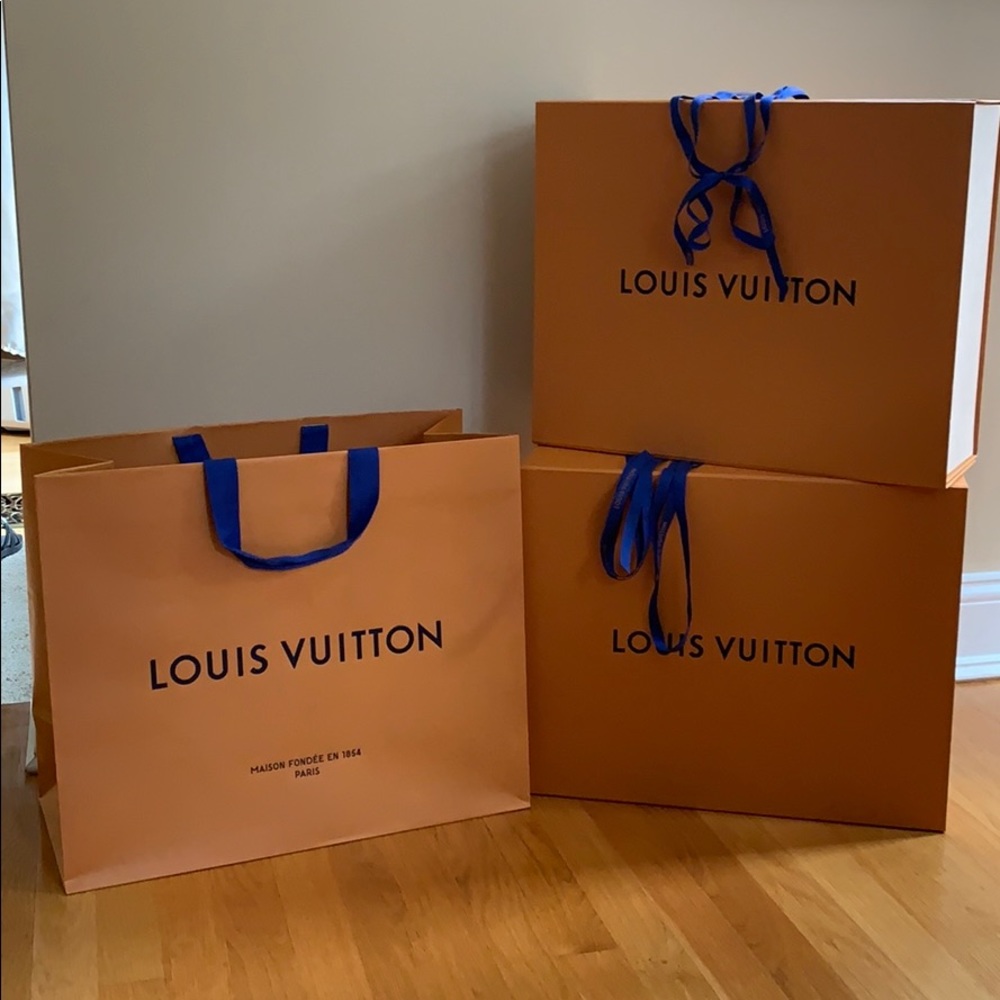 TWO Extra Large Louis Vuitton magnetic lid boxes